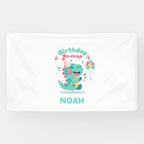 Dinosaur Birthday Banner | Boys Party | Editable