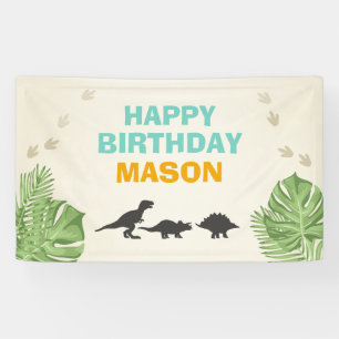 Dinosaur Birthday Banner Dino Party