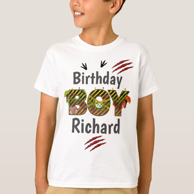 Dinosaur  Birthday Boy | custom designs  T-Shirt