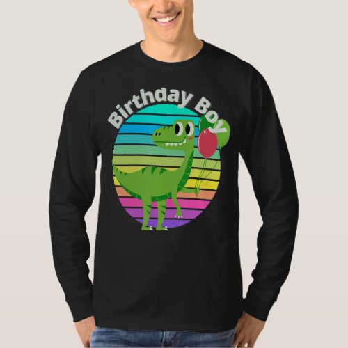 Dinosaur Birthday Boy   Dino Kids Birthday Years O T_Shirt