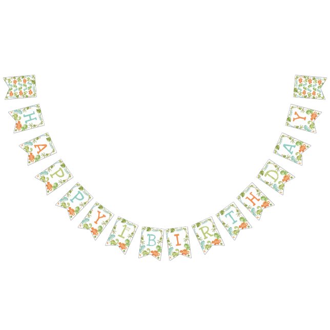 Dinosaur Birthday Bunting Flags (All)