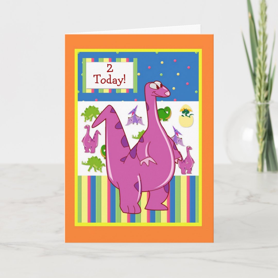 Dinosaur Birthday Card Zazzle