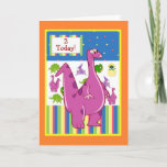 Dinosaur Birthday Card<br><div class="desc">Dinosaur Birthday. Great for any boy on your birthday card list. Easy to customize. Use my text or add your own. Dinosaur graphics © Graphics Factory.com</div>