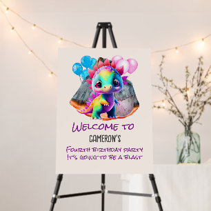 Dinosaur Birthday Colorful To Be a Blast Any Age Foam Board