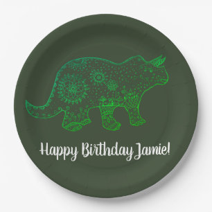 Dinosaur,  Birthday Custom Paper Plates