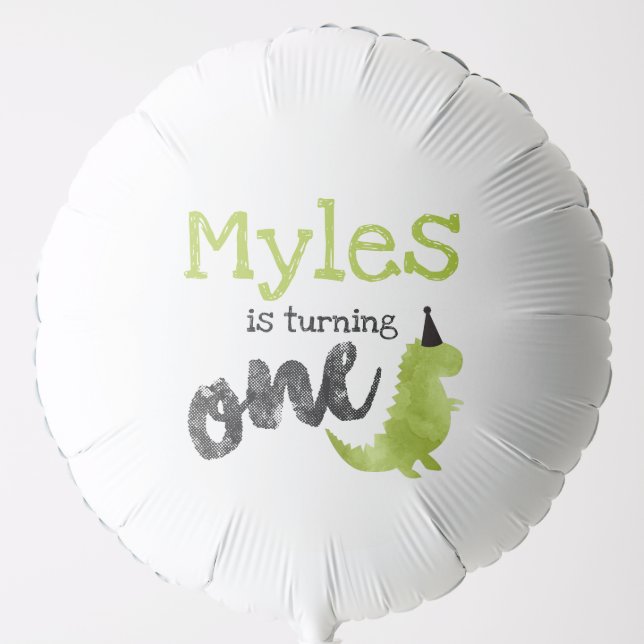 Dinosaur Birthday Decoration Stomp and Chomp Theme Balloon (Front)