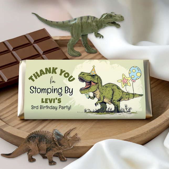 Dinosaur Birthday DIY Chocolate Bar Favor Wrapper (Creator Uploaded)