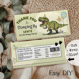 Dinosaur Birthday DIY Chocolate Bar Favor Wrapper