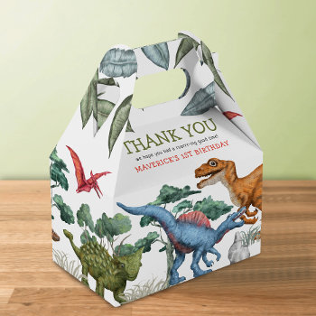 Dinosaur Birthday Favor Box by special_stationery at Zazzle