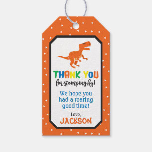 Dinosaur Birthday Favor Tags Dinosaur Gift Tags
