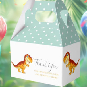 Dinosaur BIRTHDAY Gold Favor Boxes
