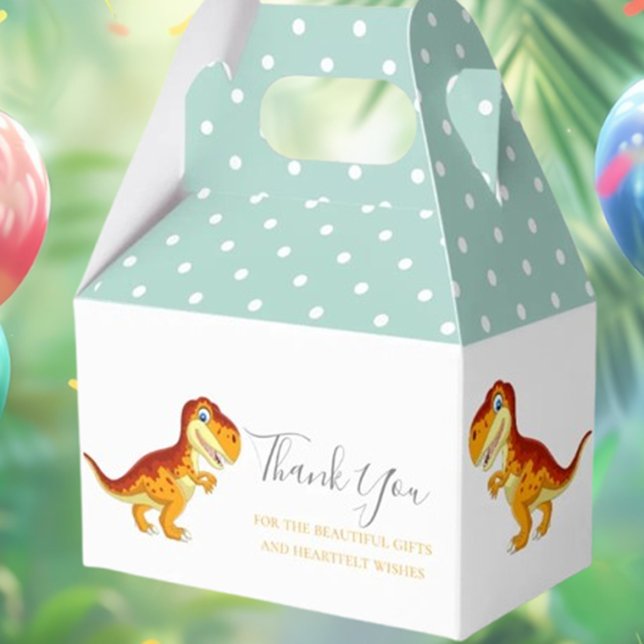 Dinosaur BIRTHDAY Gold  Favor Boxes (Make your child's dinosaur birthday unforgettable with our charming gold favor boxes!)
