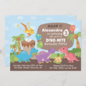 Dinosaur Birthday Invitation (Front/Back)