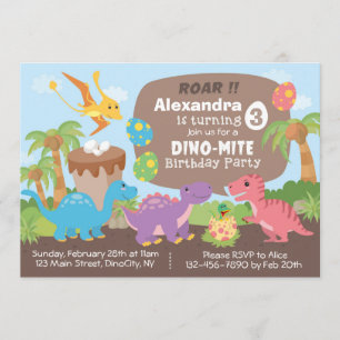 Dinosaur Birthday Invitation