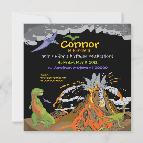 Dinosaur Birthday Invitation