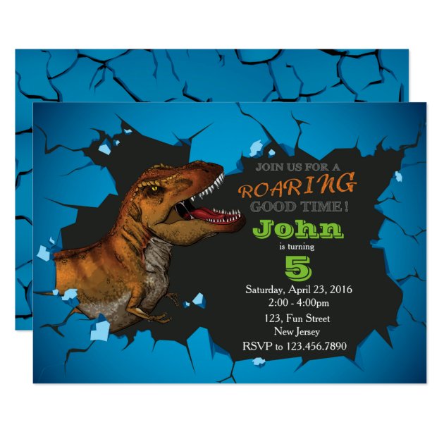 Dinosaur Birthday Invitation