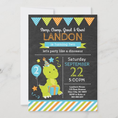 Dinosaur Birthday Invitation