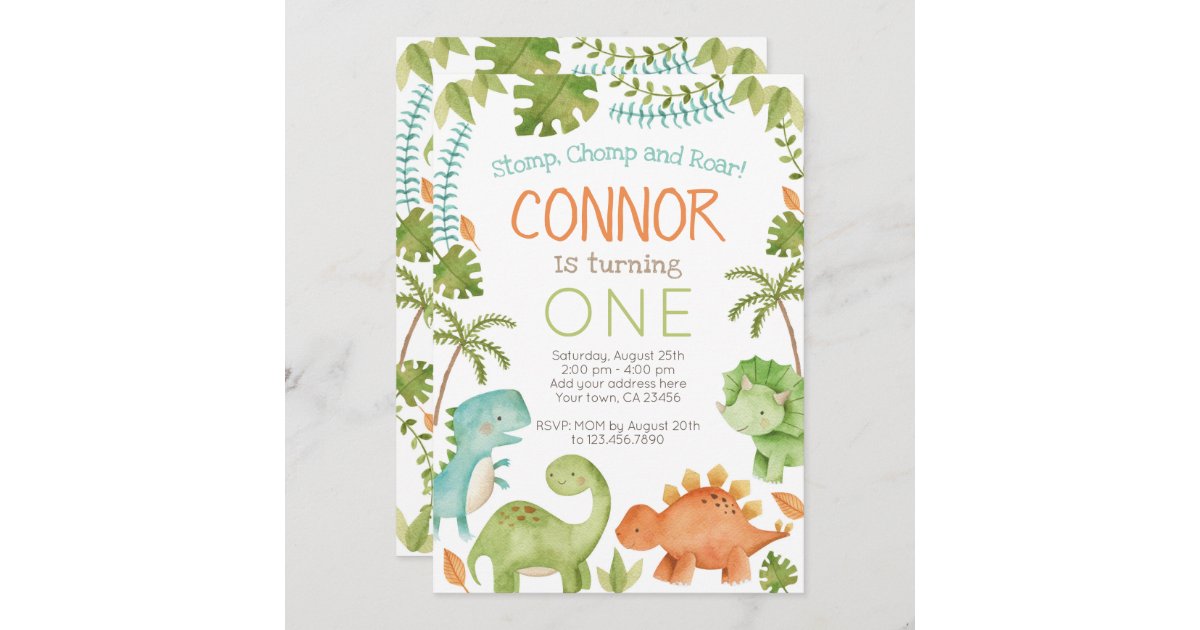 Dinosaur Birthday Invitation | Zazzle