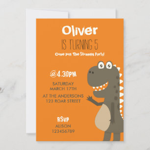 Dinosaur Birthday Invitation