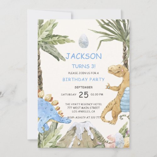 Dinosaur Birthday Invitation