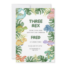 Dinosaur Birthday Invitation