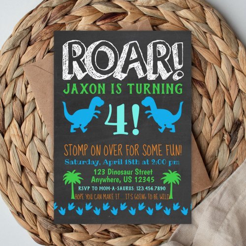 Dinosaur Birthday Invitation