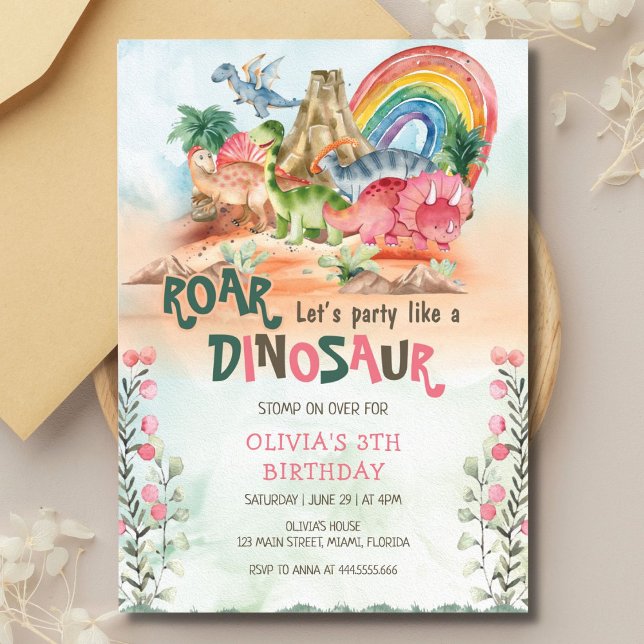 Dinosaur Birthday Invitation (Creator Uploaded)