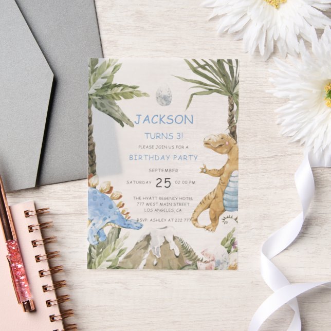 Dinosaur Birthday Invitation (Wedding)