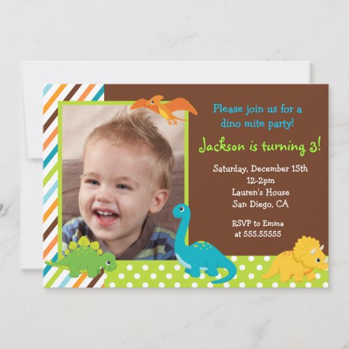 Dinosaur Birthday Invitation