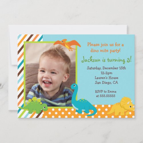 Dinosaur Birthday Invitation