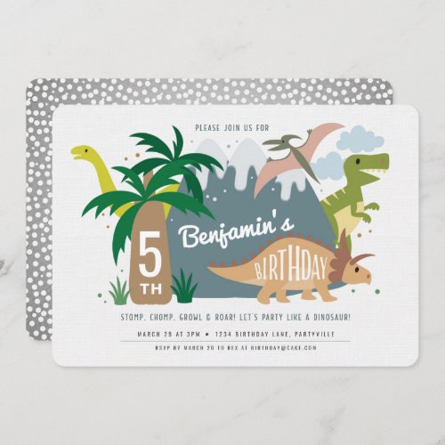 Dinosaur Birthday Invitation