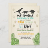 Dinosaur birthday invitation Dinosaur Party Invite (Front/Back)
