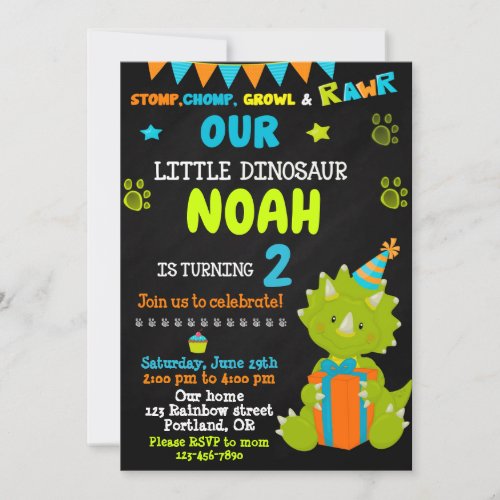 Dinosaur birthday invitation Dinosaur party invite