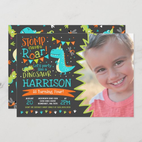 Dinosaur Birthday Invitation Dinosaur Roar Party