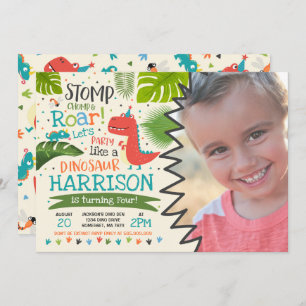 Dinosaur Birthday Invitation Dinosaur Roar Party