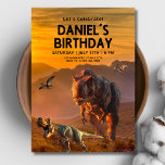 Dinosaur birthday invitation, T REX Kids Birthday Invitation<br><div class="desc">Wild Dinosaur Party Invitation Celebrate your little one's special day with our Wild Dinosaur T rex Birthday Invitation! Perfect for a fun and adventurous party, this unique design is sure to impress your guests. Personalize it with all the party details and create a roaring good time for your child's dinosaur-themed...</div>