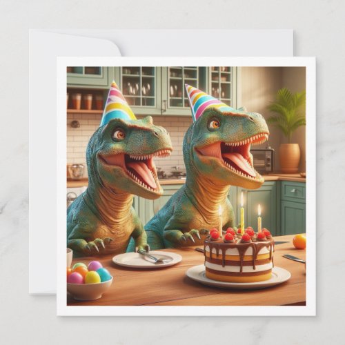 Dinosaur birthday invitation T_rex party animals Invitation