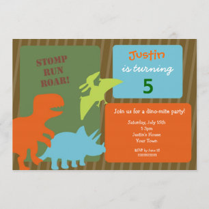 Dinosaur Birthday Invitations