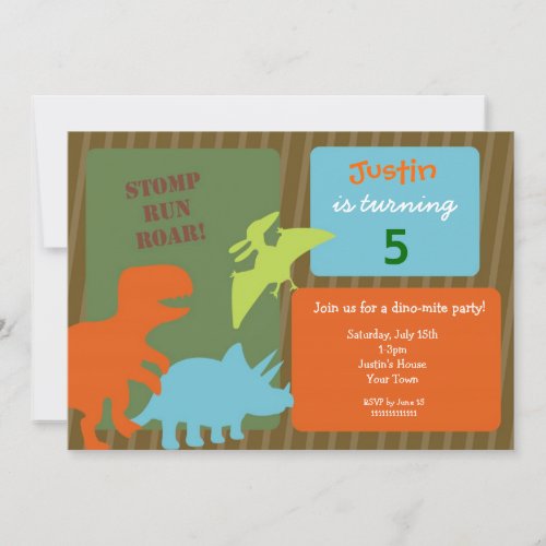 Dinosaur Birthday Invitations