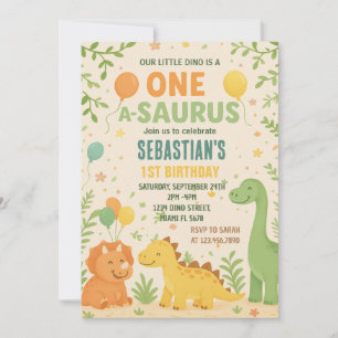 Dinosaur Birthday Invitations