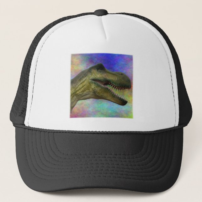 Dinosaur Birthday - Jurassic Tyrannosaurus Rex Trucker Hat (Front)