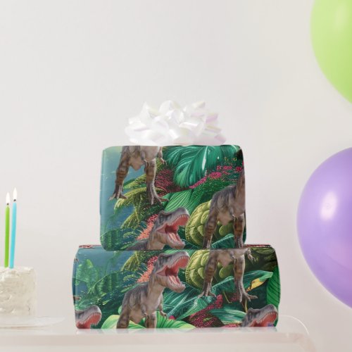 Dinosaur Birthday Jurassic World Wrapping Paper