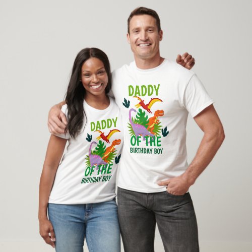 Dinosaur birthday mens tshirts Dad