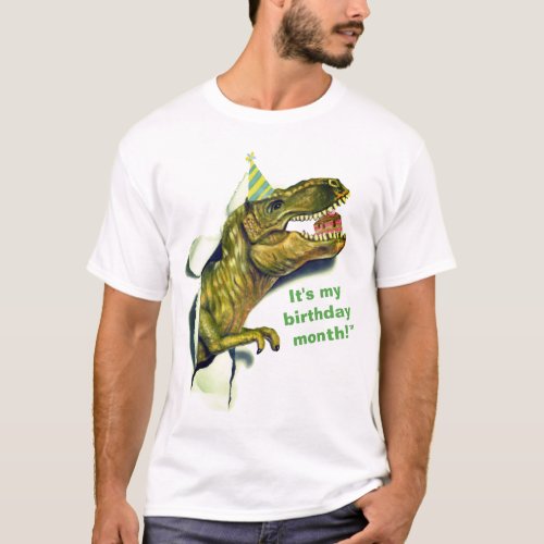 Dinosaur Birthday Month Tshirt