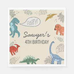 Dinosaur Birthday Paper Napkins