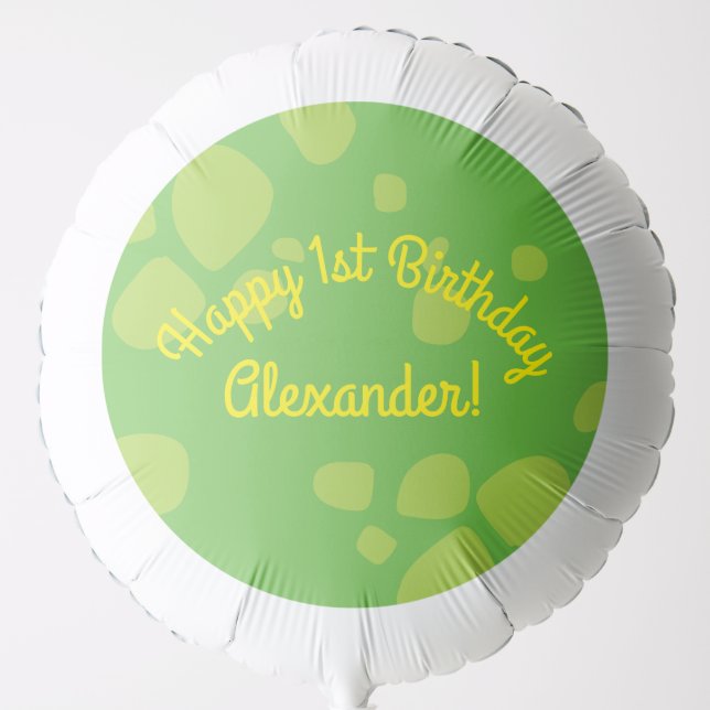Dinosaur Birthday PArty Balloon (Front)