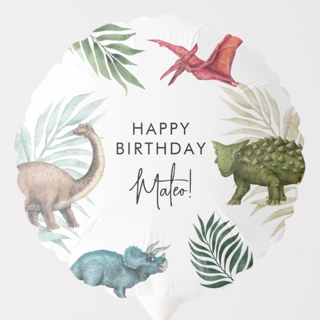 Dinosaur Birthday Party Balloon (Front)