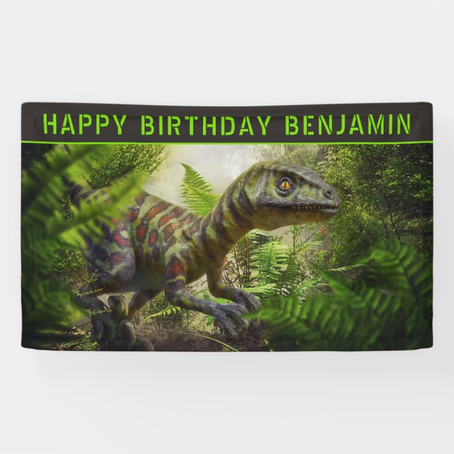 Dinosaur Birthday Party Banner (Horizontal)