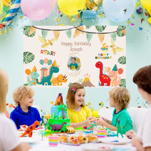 Dinosaur Birthday Party Banner Custom
