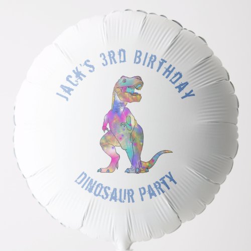 Dinosaur Birthday Party Blue Balloon